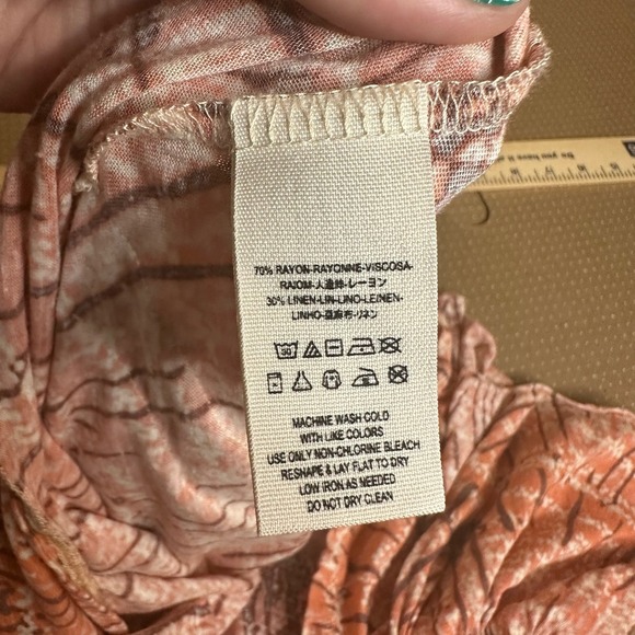 Free People Tie Dye Criss Cross Cami Top Tiered Sleeveless‎ Blouse - Picture 9 of 11